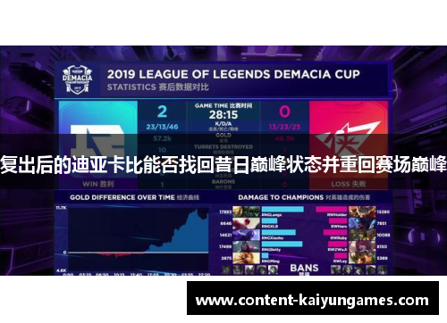 复出后的迪亚卡比能否找回昔日巅峰状态并重回赛场巅峰