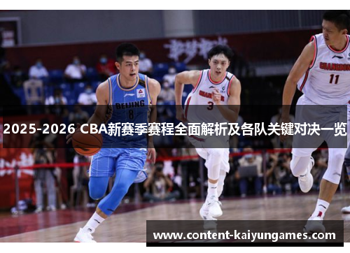 2025-2026 CBA新赛季赛程全面解析及各队关键对决一览