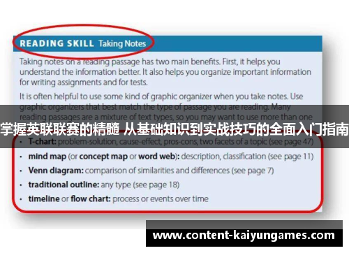 掌握英联联赛的精髓 从基础知识到实战技巧的全面入门指南