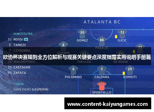 欧协杯决赛规则全方位解析与观赛关键要点深度指南实用说明手册篇